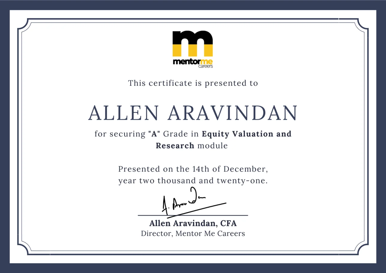 Equity valuation and research certification