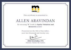 Equity valuation and research certification