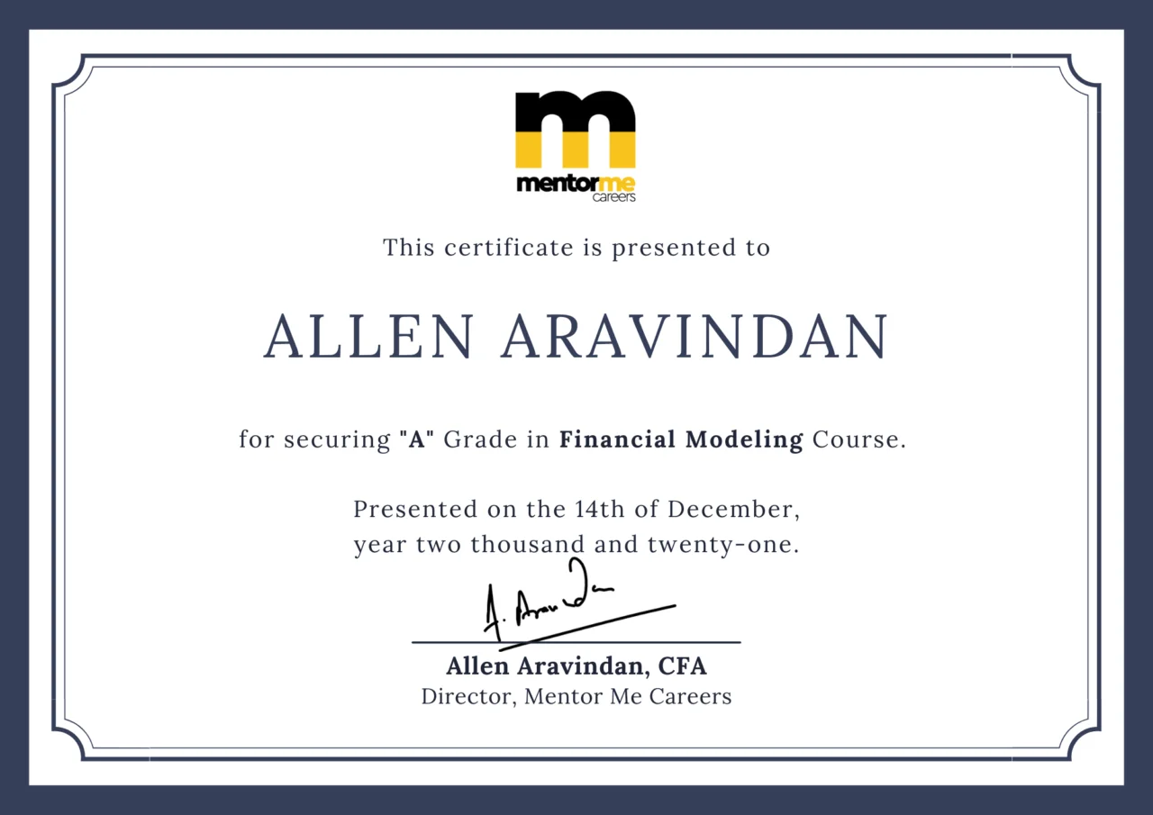 financial modeling certification