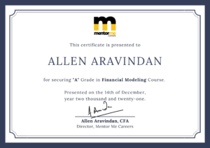 financial modeling certification