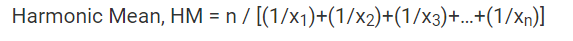 harmonic mean formula