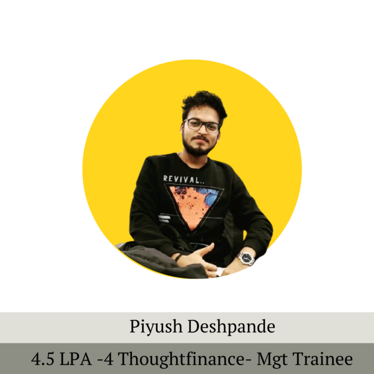 Piyush financial modeling placed student