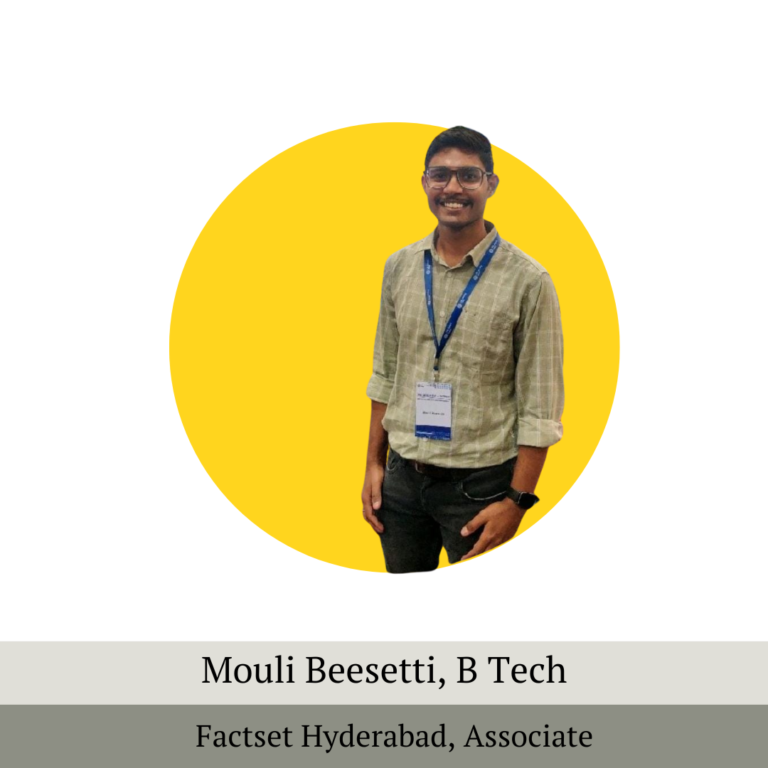 Mouli financial modeling placed student