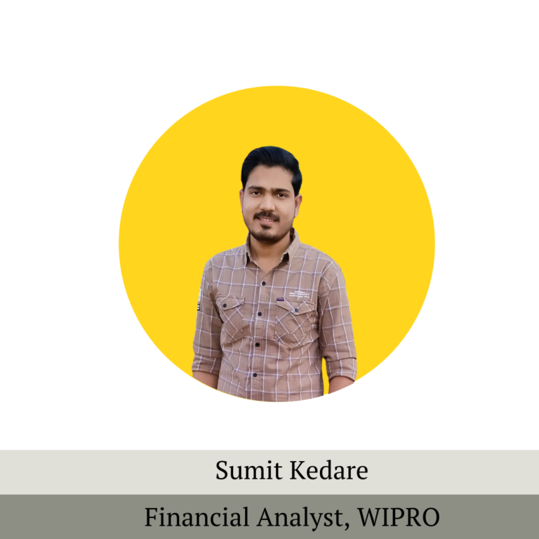 sumit Kedare financial modeling placed student