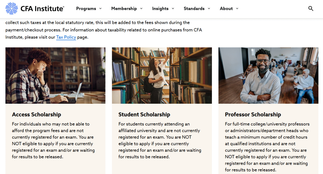 access cfa scholarship