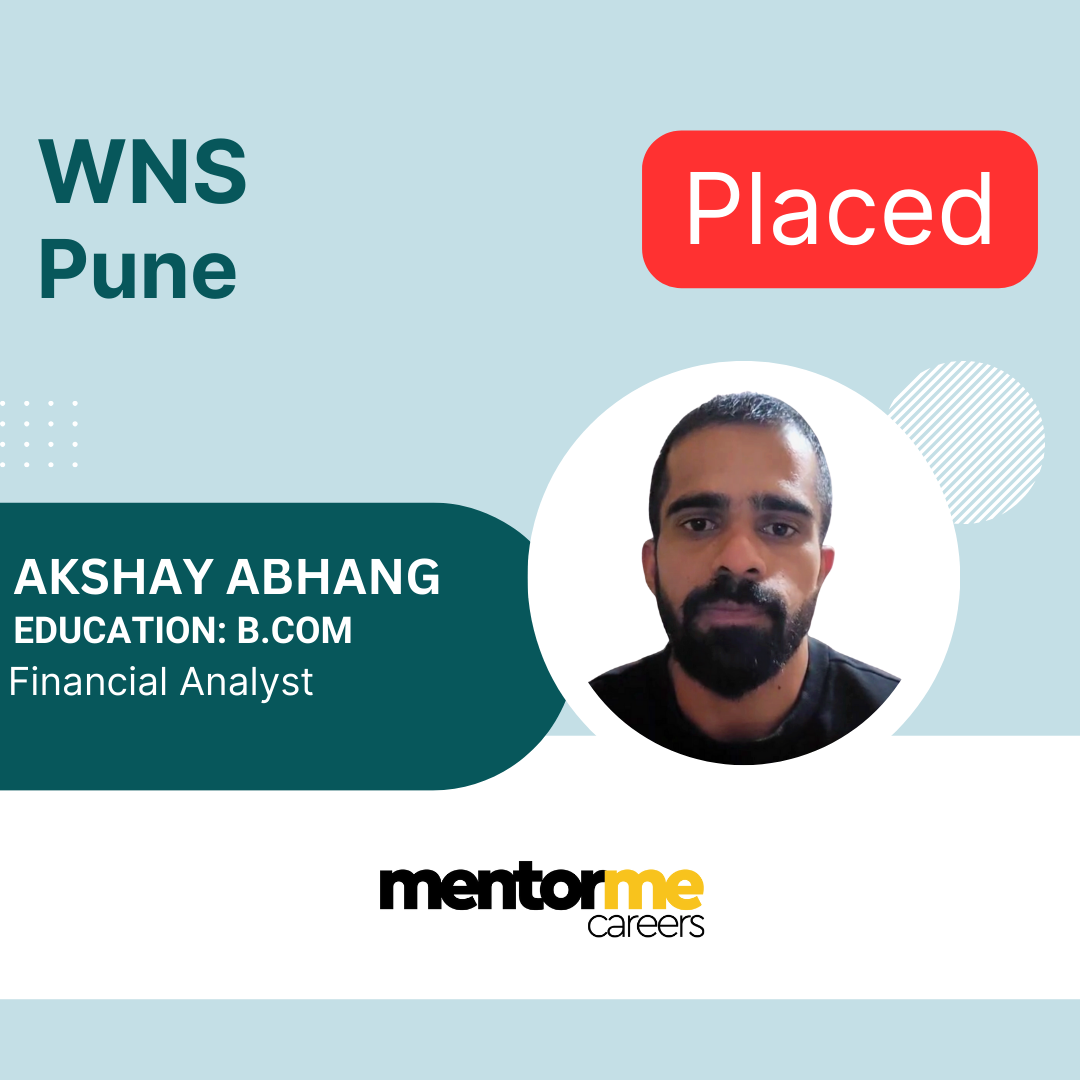 Placement success — Akshay Abhang, Financial Analyst