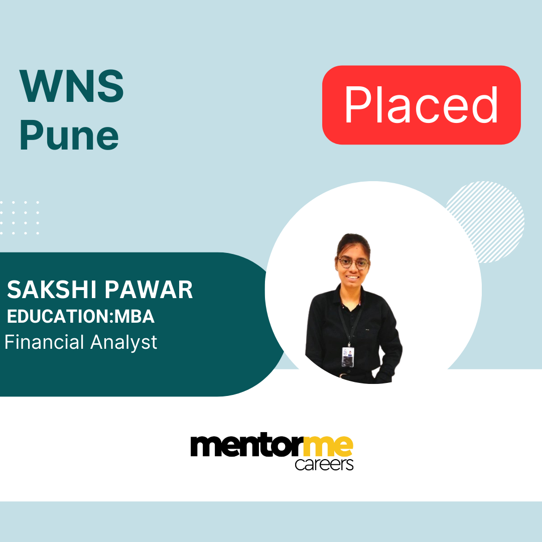 Placement success — Sakshi Pawar, Financial Analyst