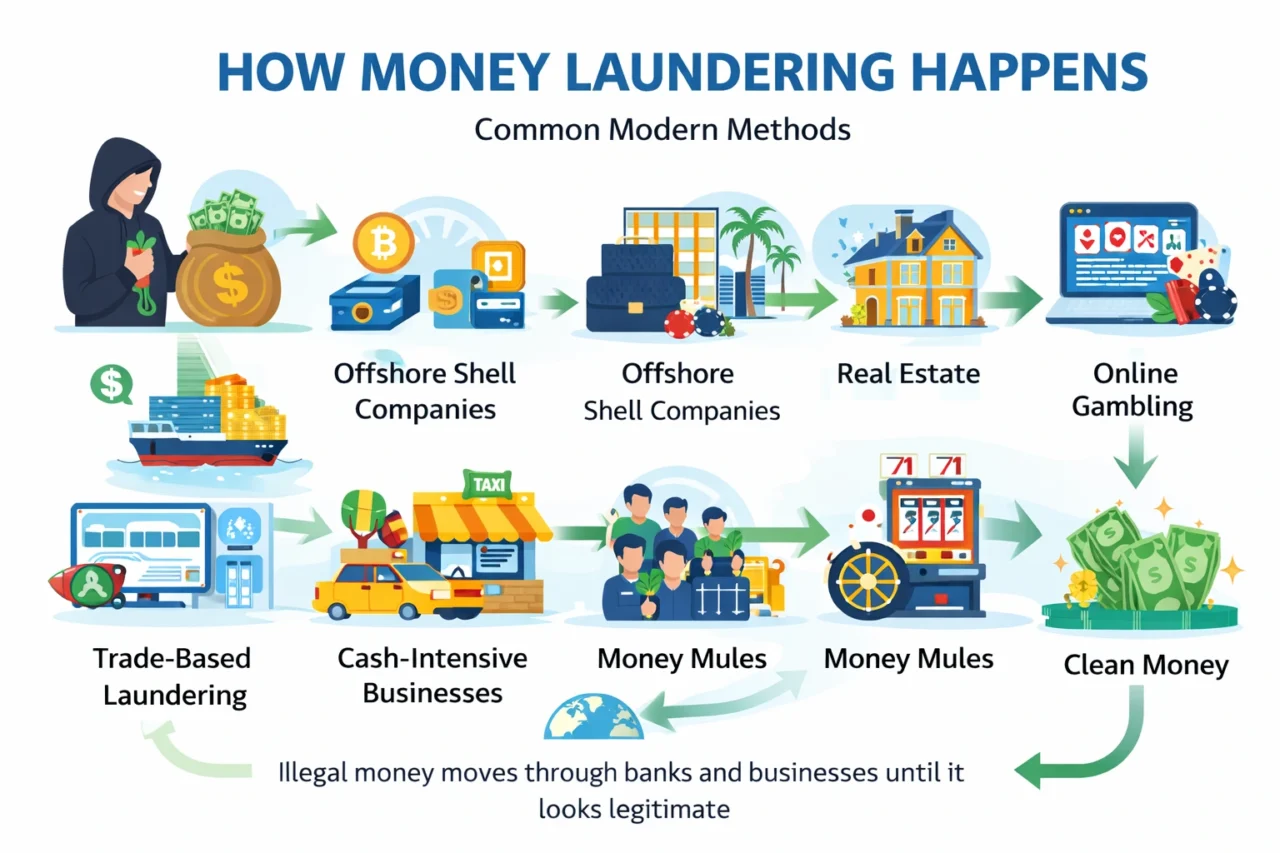 how money laundering works