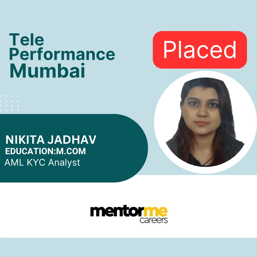 MentorMeCareers student placement success - Nikita Jadhav