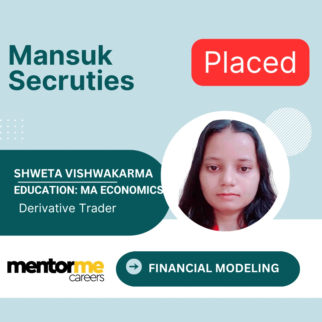 Student placed after completing financial modelling course in Mumbai