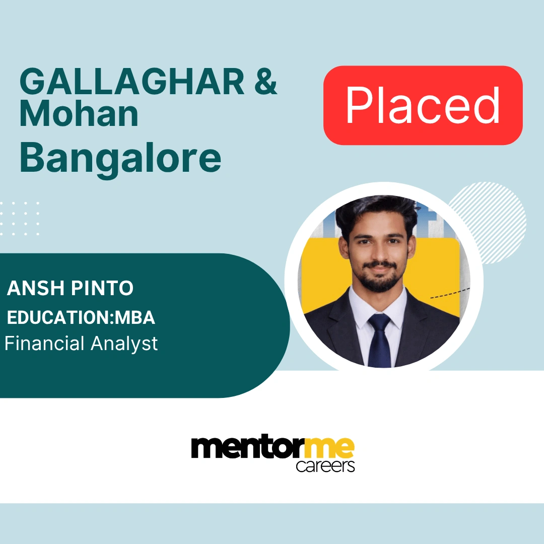 Ansh Pinto placed student MentorMeCareers