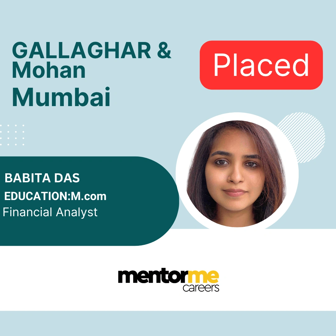MentorMeCareers financial modelling placement student Mumbai