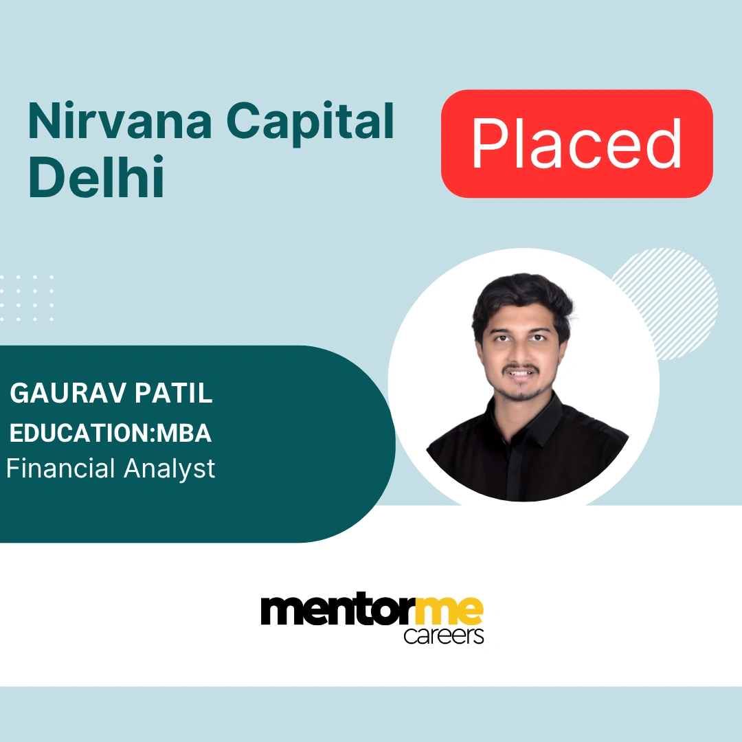 Gaurav Patil placed student MentorMeCareers