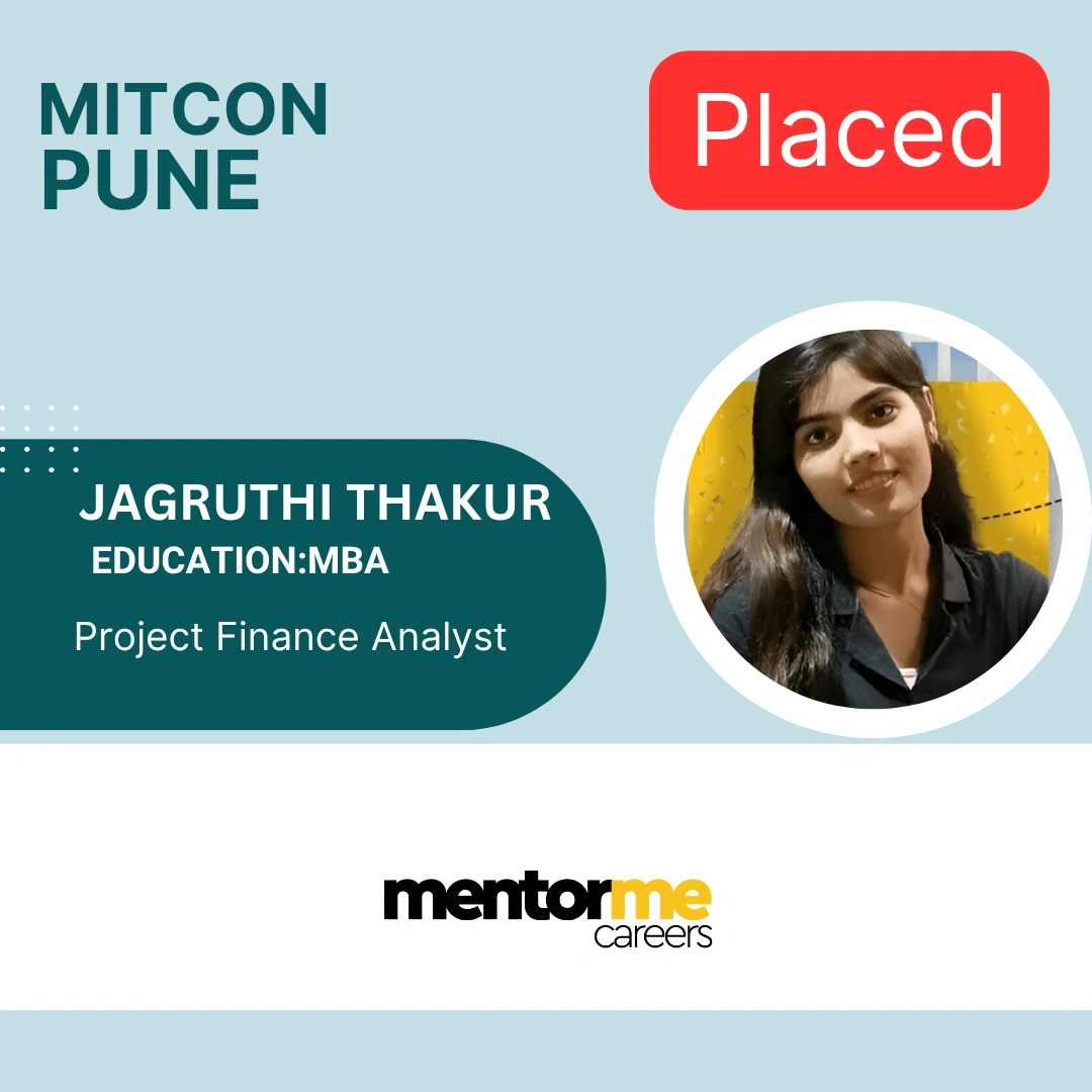 Jagruti placed student MentorMeCareers
