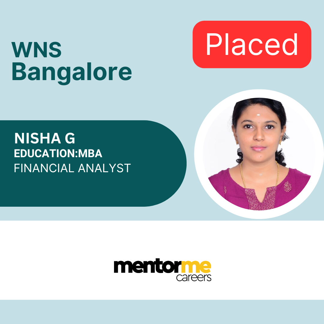 Financial Modeling Course Bangalore placement student Nisha G