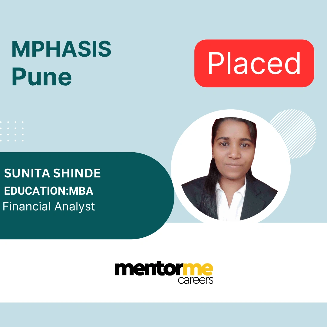 Sunita Shinde placed student MentorMeCareers