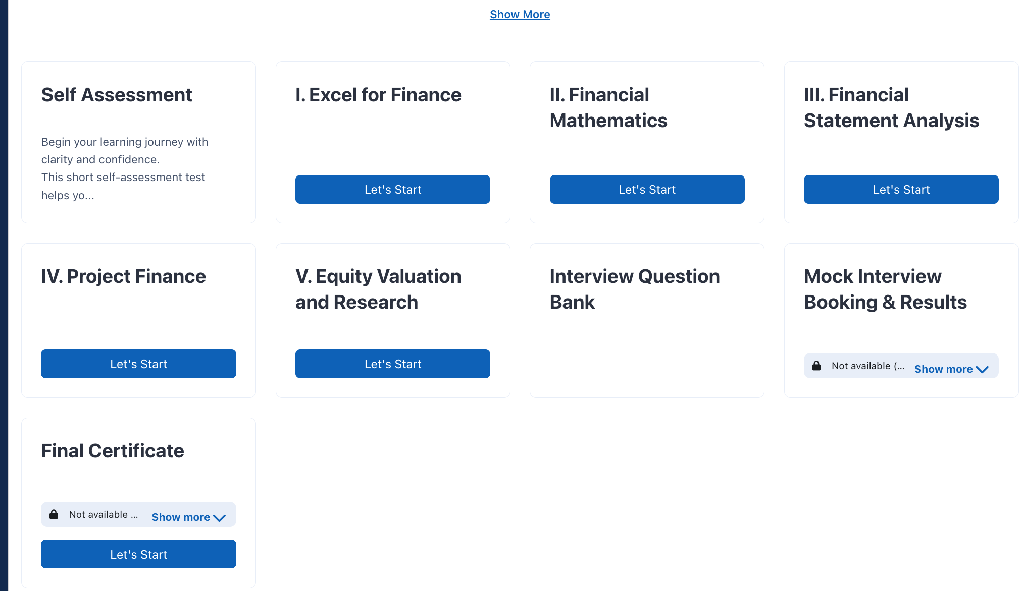 Attend 3.5 months financial modelling training