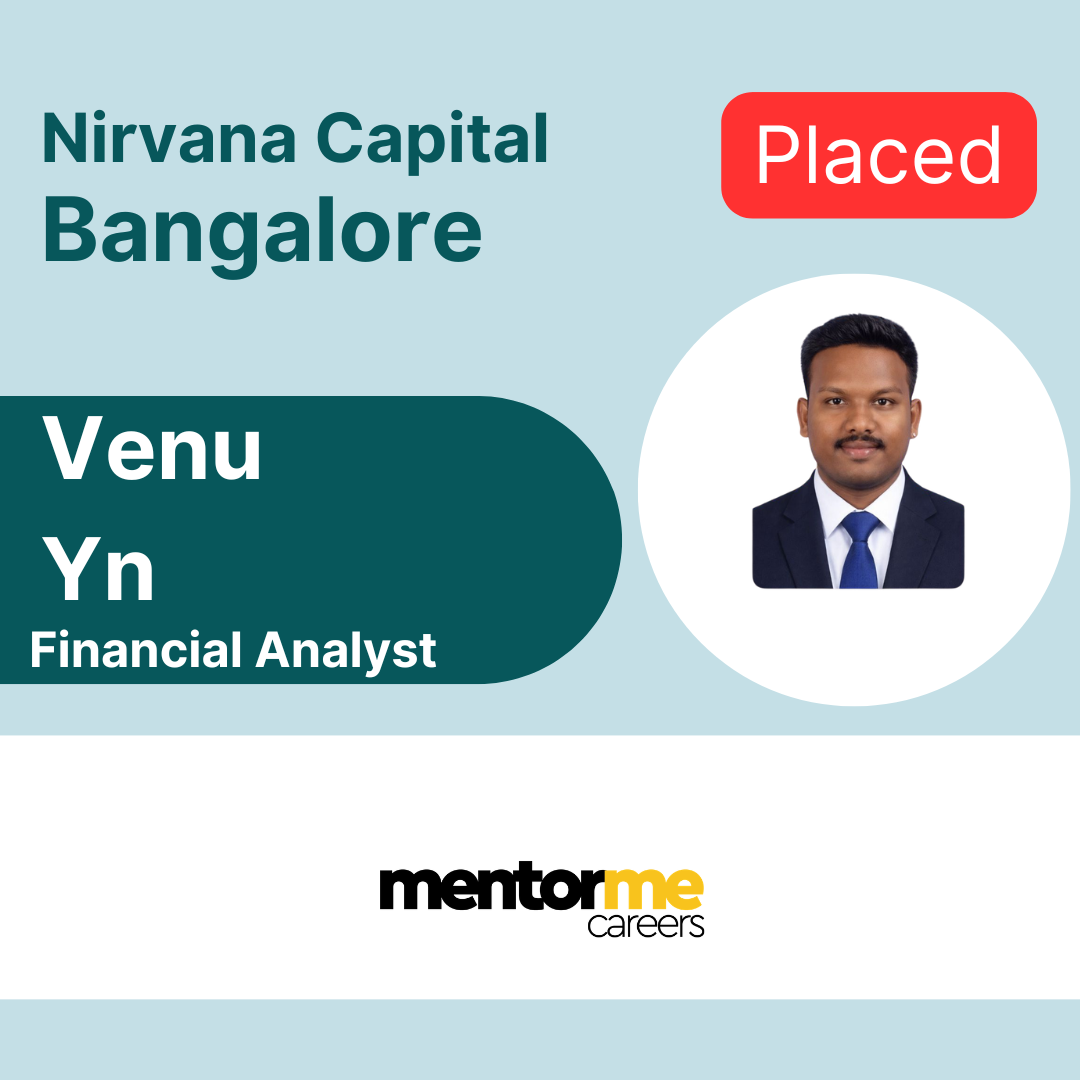 Financial Modeling Course Bangalore placement student Venu YN