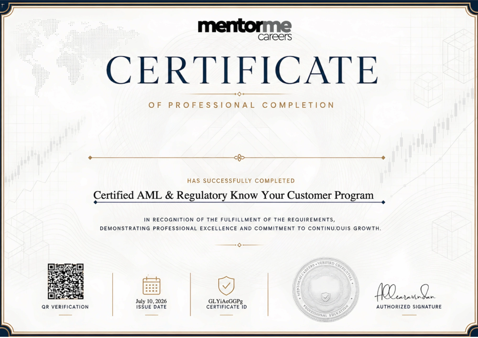 Industry Recognised Certificate - AML KYC Course
