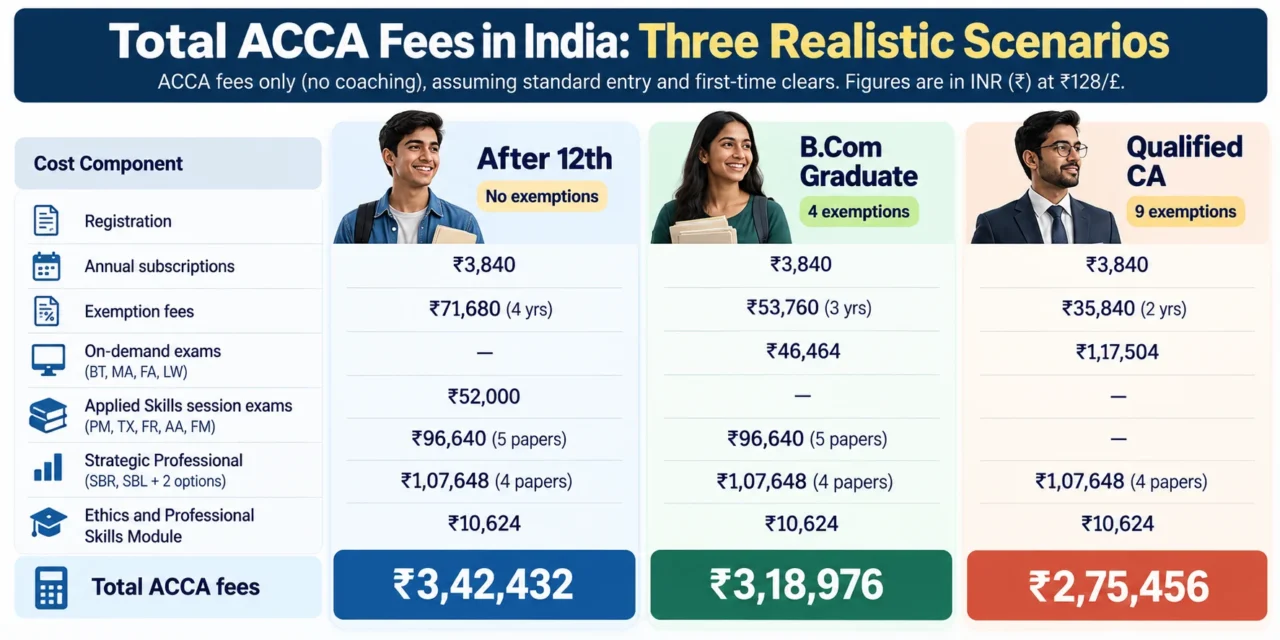 acca course fees in india